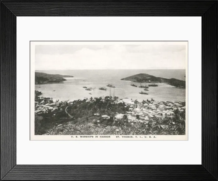 Framed Print : US Warships in St. Thomas harbour - US Virgin Islands Framed Print : US Warships in St. Thomas harbour - US Virgin Islands