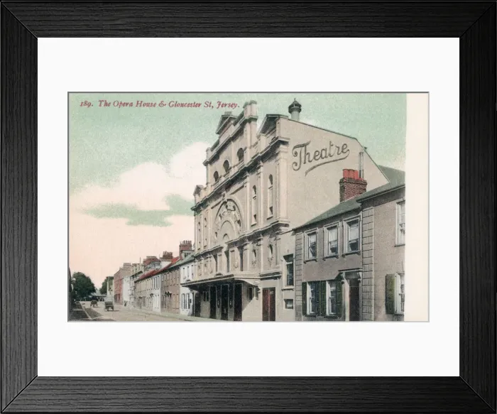 Framed Print : The Opera House and Gloucester Street, Jersey Framed Print : The Opera House and Gloucester Street, Jersey