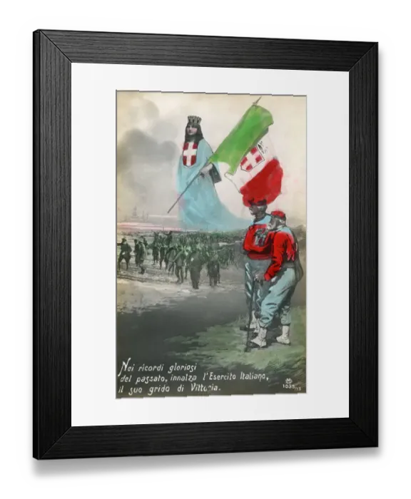 Framed Print : WW1 - Italy - Remembrance postcard Framed Print : WW1 - Italy - Remembrance postcard