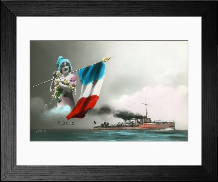 Framed Print : Flaulx - a French Naval battleship Framed Print : Flaulx - a French Naval battleship