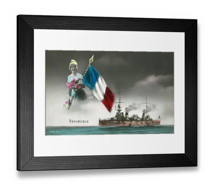 Framed Print : 1st Rank French pre-dreadnought battleship the Republique Framed Print : 1st Rank French pre-dreadnought battleship the Republique