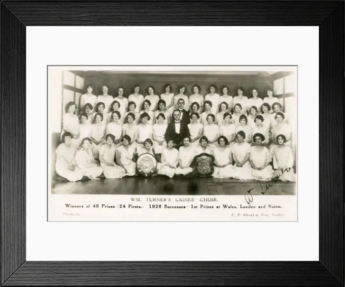 Framed Print : W. M. Turners Ladies Choir - Winners of 46 prizes Framed Print : W. M. Turners Ladies Choir - Winners of 46 prizes