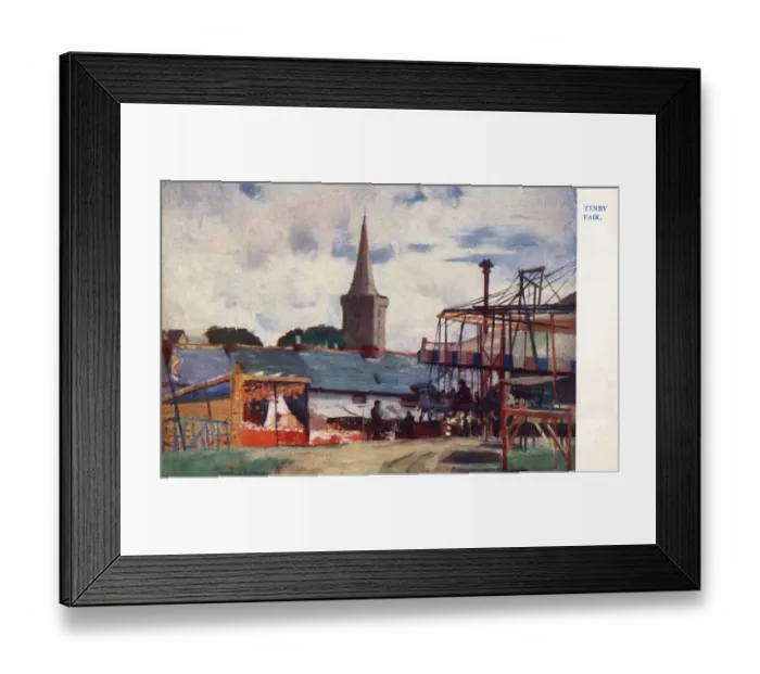 Framed Print : A Fair at Tenby, Pembrokeshire, southwest Wales Framed Print : A Fair at Tenby, Pembrokeshire, southwest Wales