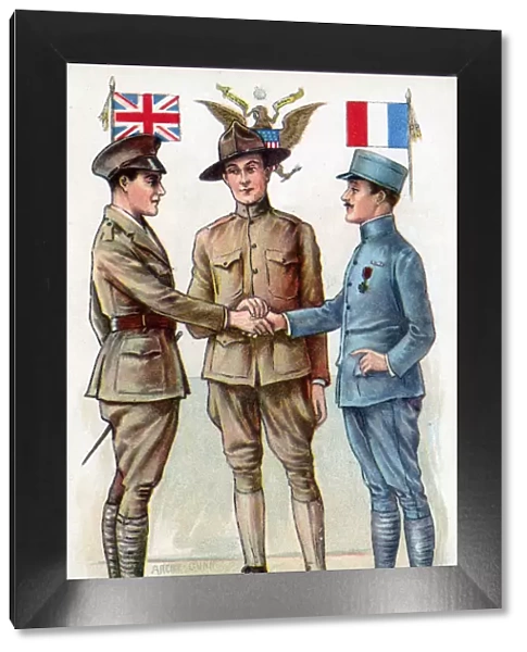 WW1 - Propaganda card - Liberty and Union - Now and Forever