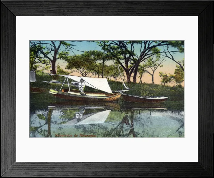 Framed Print : Sleepy Riverside scene - Nicaragua Framed Print : Sleepy Riverside scene - Nicaragua