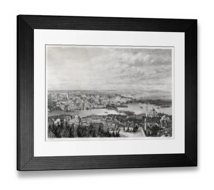 Framed Print : Istanbul, Turkey, Ottoman Empire - Golden Horn Framed Print : Istanbul, Turkey, Ottoman Empire - Golden Horn