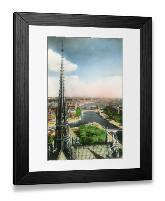 Framed Print : Paris, France - The River Seine upstream of Notre Dame Framed Print : Paris, France - The River Seine upstream of Notre Dame
