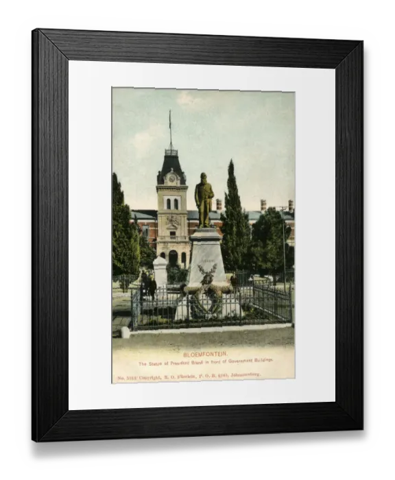Framed Print : South Africa - Bloemfontein - Statue of President Brand Framed Print : South Africa - Bloemfontein - Statue of President Brand