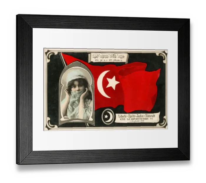 Framed Print : Celebrating the New Turkish Constiution - French postcard Framed Print : Celebrating the New Turkish Constiution - French postcard