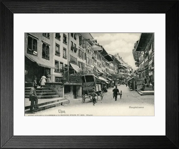 Framed Print : The Main Street (Hauptstrasse) at Thun, Switzerland Framed Print : The Main Street (Hauptstrasse) at Thun, Switzerland