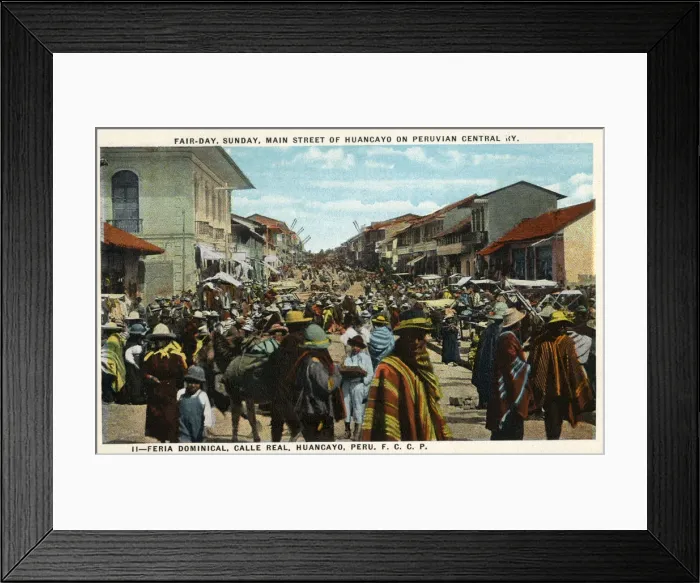 Framed Print : Sunday Fair - Main Street of Huancayo, Peru Framed Print : Sunday Fair - Main Street of Huancayo, Peru