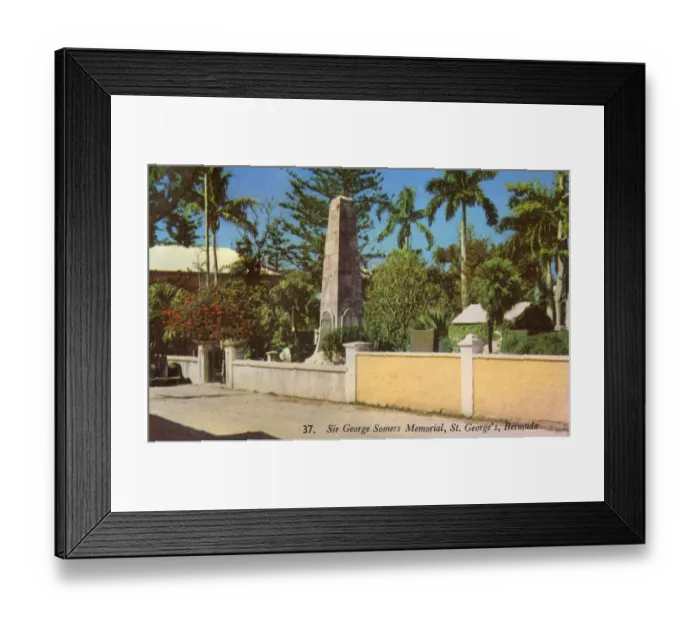 Framed Print : St. Georges, Bermuda - Sir George Somers Memorial Framed Print : St. Georges, Bermuda - Sir George Somers Memorial