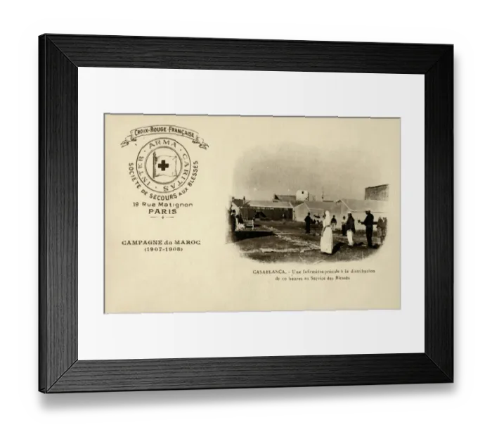 Framed Print : French Campaign in Morocco - Red Cross - Casablanca Hospital Framed Print : French Campaign in Morocco - Red Cross - Casablanca Hospital