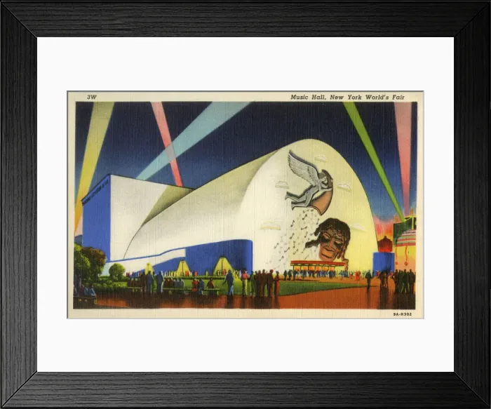Framed Print : The Music Hall, New York Worlds Fair, New York, USA Framed Print : The Music Hall, New York Worlds Fair, New York, USA