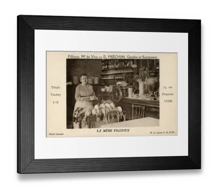 Framed Print : Madame Fillioux - Lyon, France - The Queen of Chickens Framed Print : Madame Fillioux - Lyon, France - The Queen of Chickens