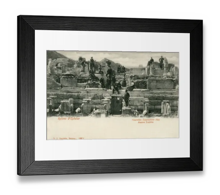 Framed Print : New Excavations of 1899 reveal Ancient Theatre at Ephesus Framed Print : New Excavations of 1899 reveal Ancient Theatre at Ephesus