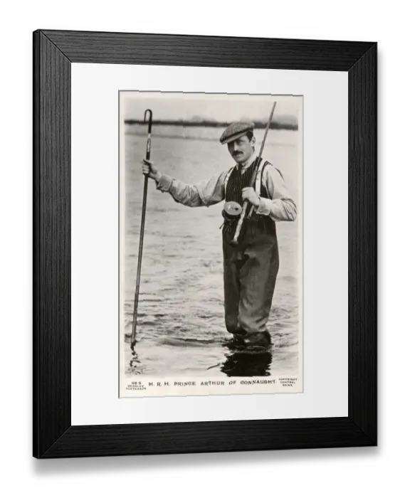 Framed Print : HRH Prince Arthur of Connaught - Fly fishing for Salmon Framed Print : HRH Prince Arthur of Connaught - Fly fishing for Salmon