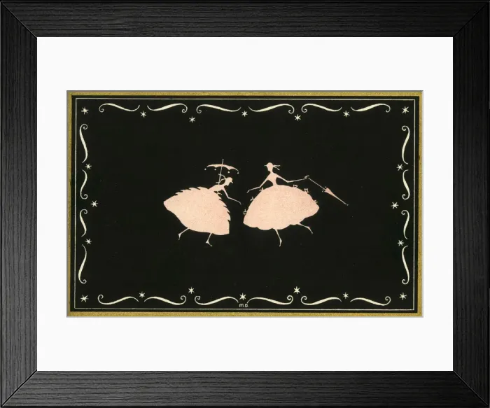 Framed Print : Two Women with parasols Framed Print : Two Women with parasols