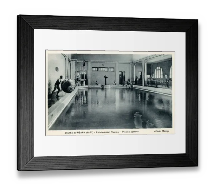 Framed Print : Salies-de-Bearn, France - Thermal Baths - Sports Pool Framed Print : Salies-de-Bearn, France - Thermal Baths - Sports Pool