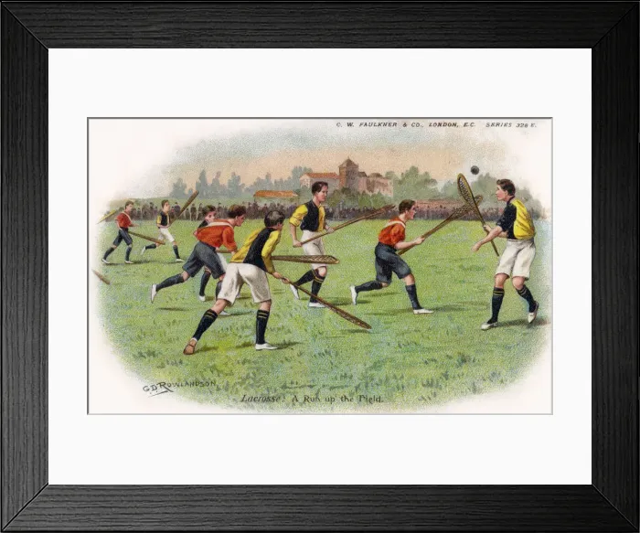 Framed Print : Lacrosse Match - Running up the field Framed Print : Lacrosse Match - Running up the field