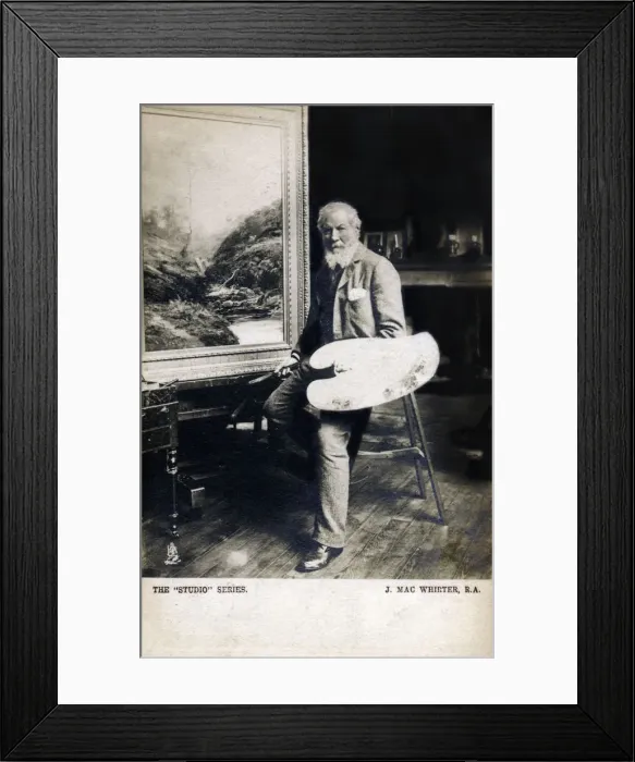 Framed Print : John MacWhirter, R. A. at work Framed Print : John MacWhirter, R. A. at work