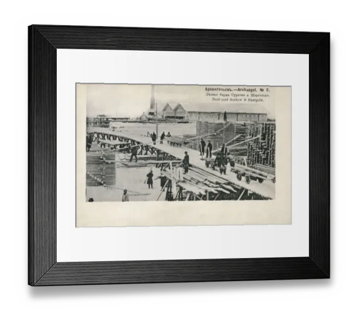 Framed Print : Archangel, Russia - The Surkow & Shergold Timber Deal Yard Framed Print : Archangel, Russia - The Surkow & Shergold Timber Deal Yard