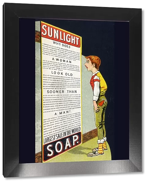 Sunlight Soap - cut-out advertising trade card