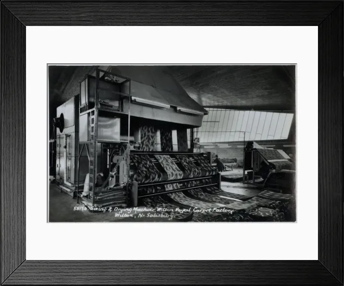 Framed Print : Sizing and Drying Machine, Witton Royal Carpet Factory Framed Print : Sizing and Drying Machine, Witton Royal Carpet Factory