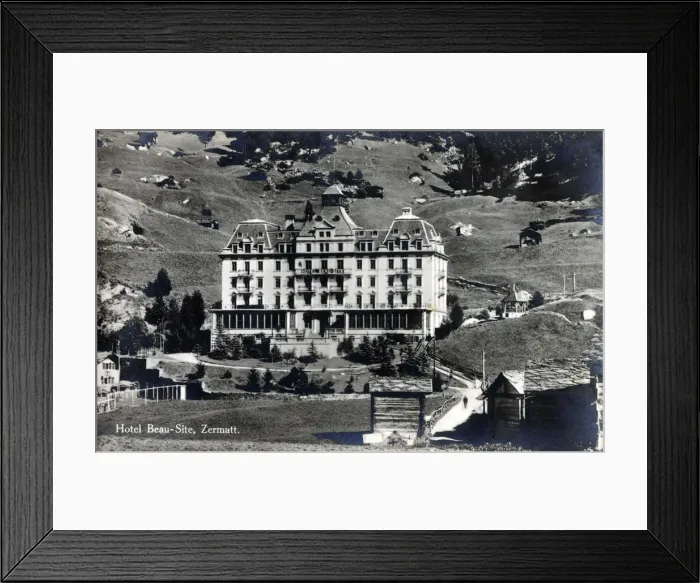 Framed Print : Zermatt, Switzerland - Hotel Beau-Site Framed Print : Zermatt, Switzerland - Hotel Beau-Site
