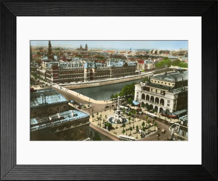 Framed Print : Paris, France - Panorama - Place du Chatelet Framed Print : Paris, France - Panorama - Place du Chatelet