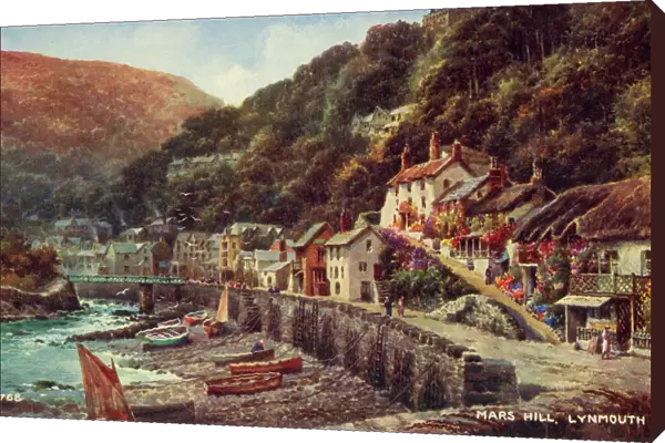 Mars Hill, Lynmouth, Devon from the Harbour
