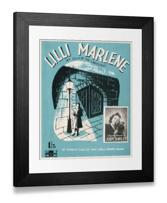Framed Print : Lilli Marlene - My Lilli of the Lamplight Music Sheet Framed Print : Lilli Marlene - My Lilli of the Lamplight Music Sheet