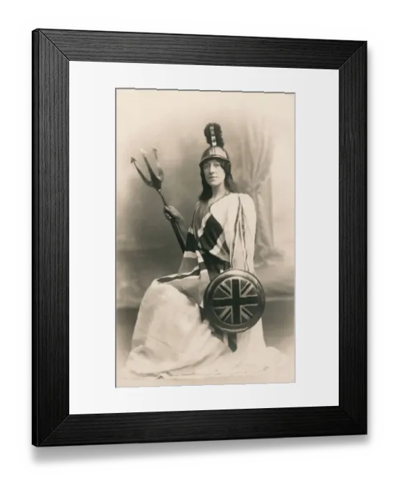 Framed Print : A woman in the costume of Britannia Framed Print : A woman in the costume of Britannia