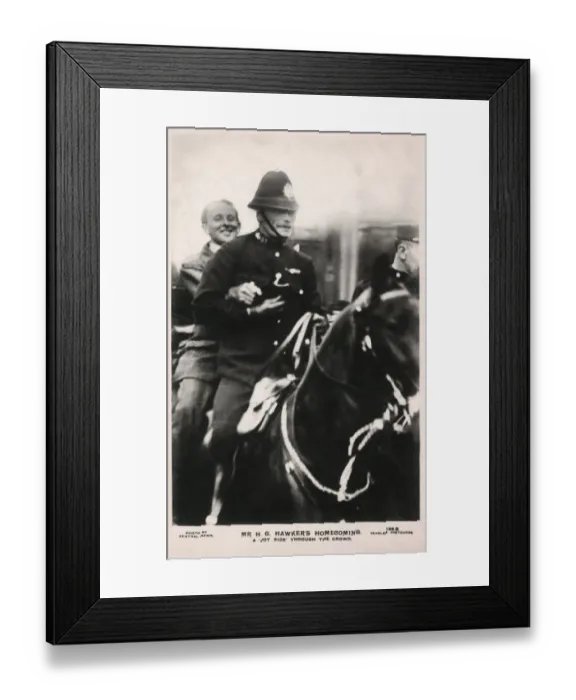 Framed Print : Harry Hawker - Homecoming of the Australian Aircraft pioneer Framed Print : Harry Hawker - Homecoming of the Australian Aircraft pioneer