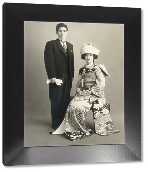 Upper Class Japanese Couple - Wedding Photograph