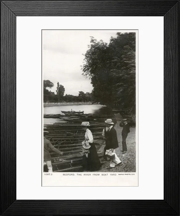 Framed Print : Bedford, Bedfordshire - The River seen from the Boat Yard Framed Print : Bedford, Bedfordshire - The River seen from the Boat Yard