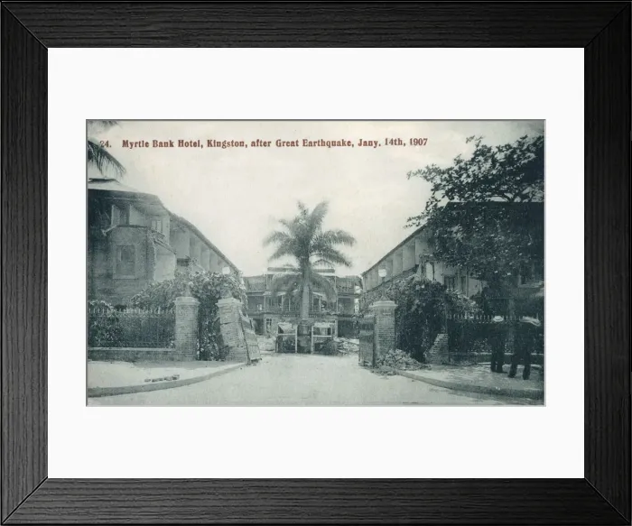 Framed Print : Jamaica, Myrtle Bank Hotel, Kingston, after Great Earthquake Framed Print : Jamaica, Myrtle Bank Hotel, Kingston, after Great Earthquake