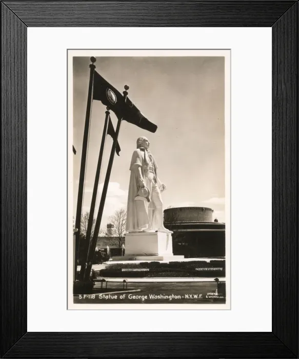 Framed Print : Statue of George Washington - New York Worlds Fair Framed Print : Statue of George Washington - New York Worlds Fair