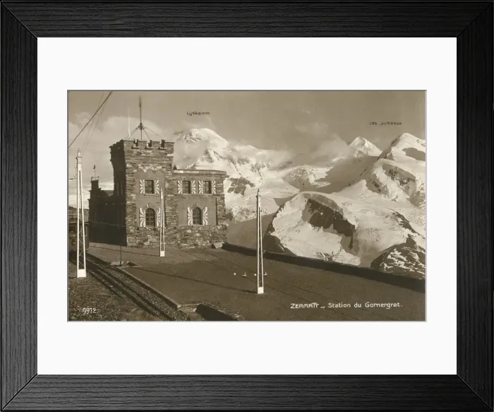 Framed Print : Zermatt, Switzerland - Gornergrat Railway Station Framed Print : Zermatt, Switzerland - Gornergrat Railway Station