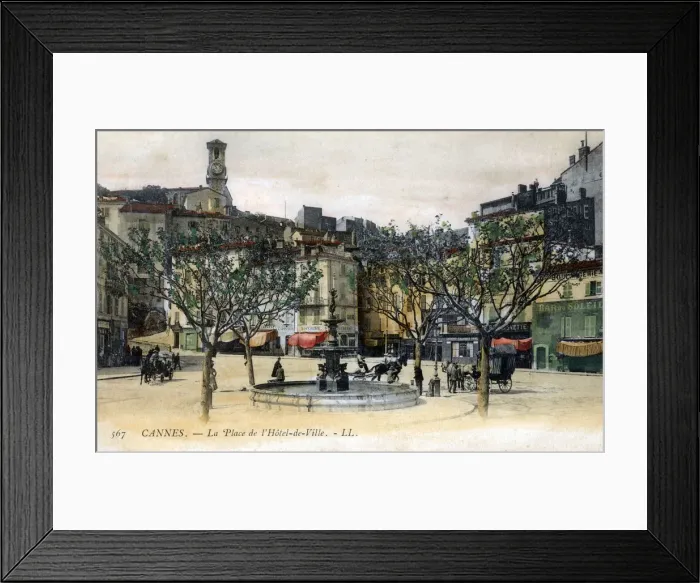Framed Print : La Place de L Hotel de Ville - Cannes, France Framed Print : La Place de L Hotel de Ville - Cannes, France