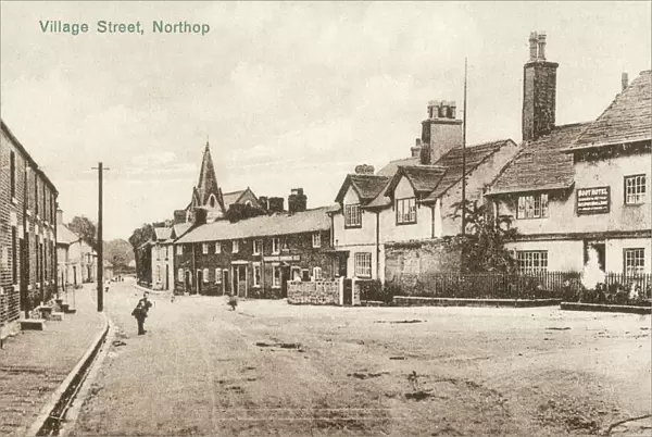 Village Street, Northop - Boot Hotel (on right)