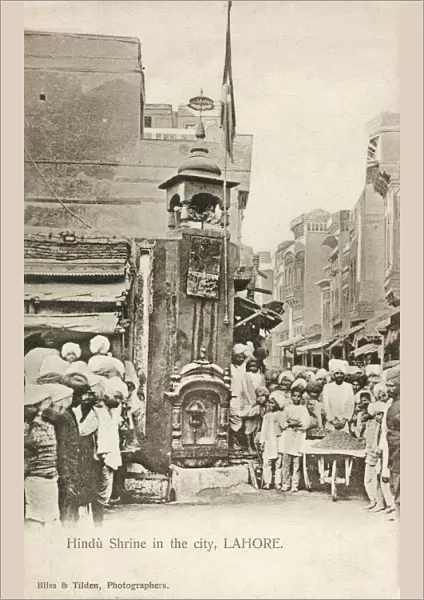 Hindu Shrine at edge of Street in Lahore, Punjab, Pakistan