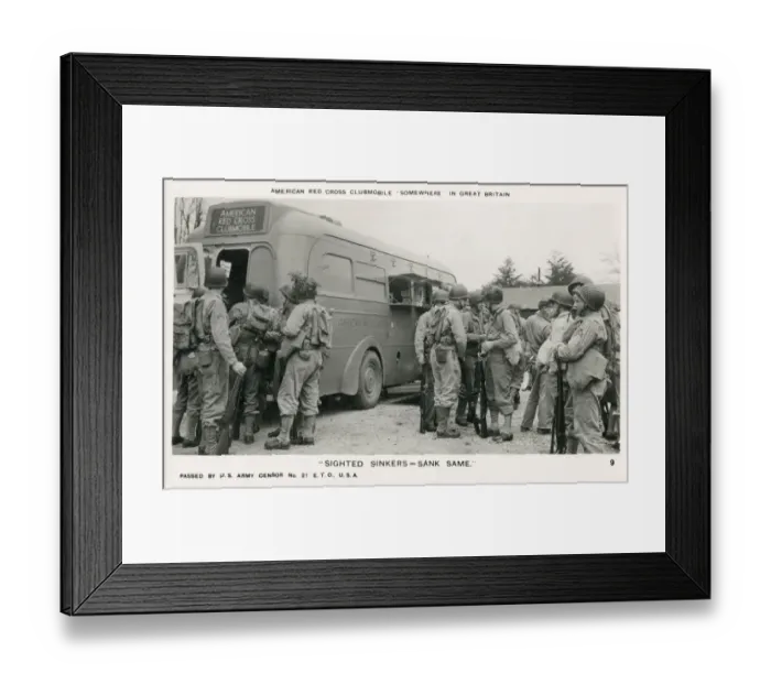Framed Print : WW2 - American Red Cross Clubmobile - UK Framed Print : WW2 - American Red Cross Clubmobile - UK