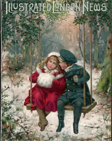 Two Children Sitting on a Swing