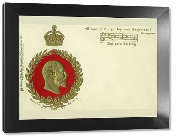 Coronation souvenir postcard - King Edward VII