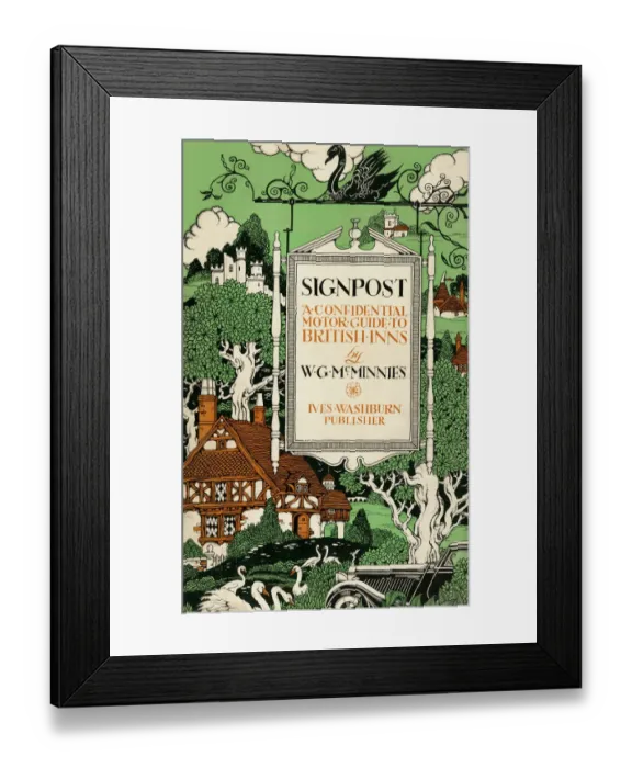 Framed Print : Front cover of Signpost, motor guide to British Inns Framed Print : Front cover of Signpost, motor guide to British Inns