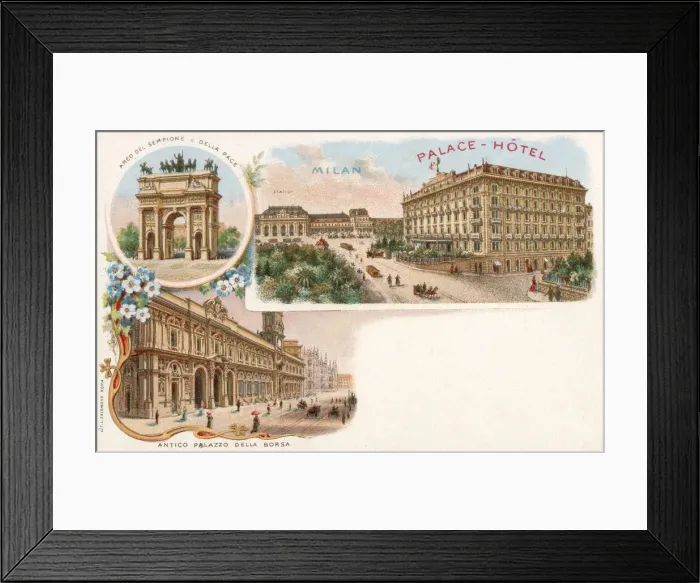Framed Print : Milan, Italy - Palace Hotel and other sights Framed Print : Milan, Italy - Palace Hotel and other sights