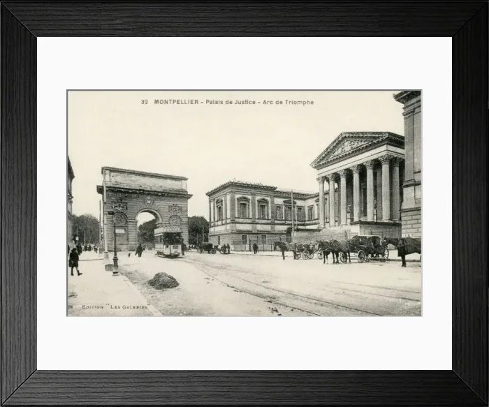 Framed Print : Montpellier, France - Palais de Justice and Arc de Triomphe Framed Print : Montpellier, France - Palais de Justice and Arc de Triomphe