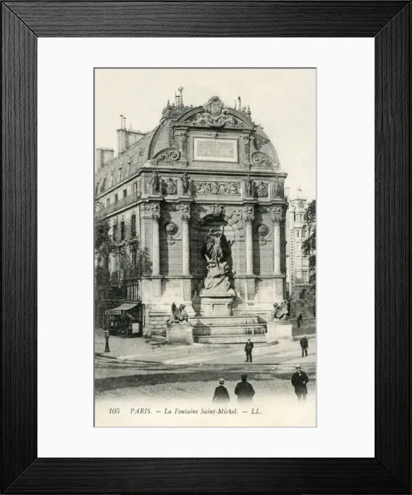 Framed Print : Paris, France - La Fontaine Saint-Michel Framed Print : Paris, France - La Fontaine Saint-Michel