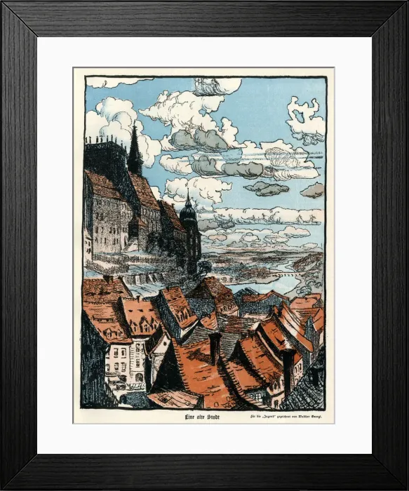 Framed Print : GERMAN CASTLED CITY Framed Print : GERMAN CASTLED CITY